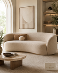 Lumora™ Curved Bouclé Sofa